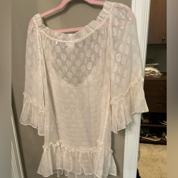 Milly Cabana Swimsuit Coverup White Size Medium - Picture 2 of 5